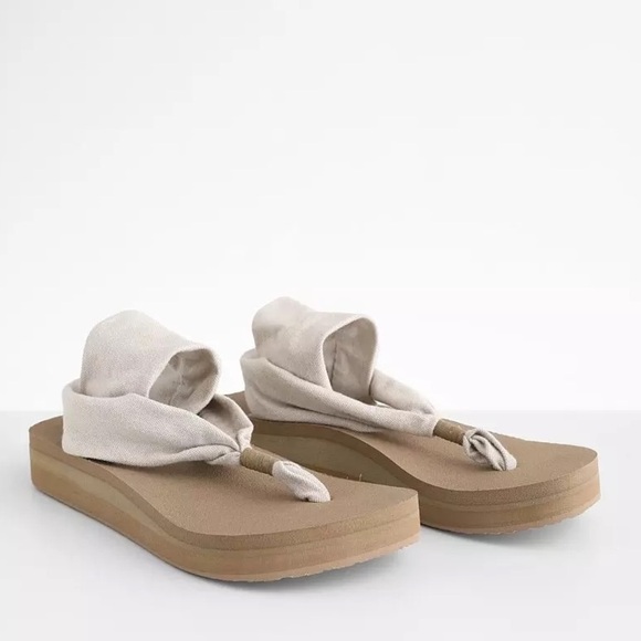 #01 Sanuk Peyote Sling St Midform Back Casual Soft Platform Yoga Sandals Shoes 8 - Picture 8 of 9